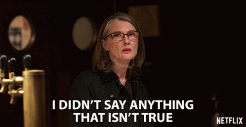 Woman in Glasses Says I Didn't Say Anything That Isn't True