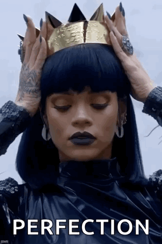 Woman In Gold Crown Saying Perfection GIF