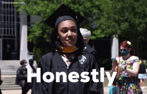 Woman In Graduation Cap And Gown GIF