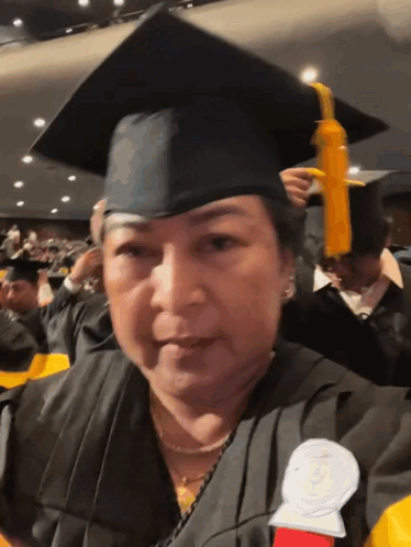 Woman In Graduation Cap And Gown GIF