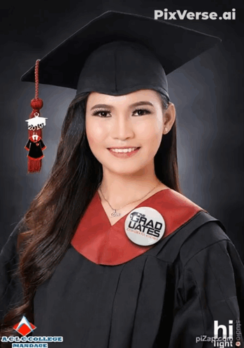 Woman In Graduation Cap And Gown GIF