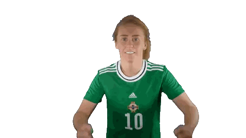Woman in Green Adidas Jersey Number 10