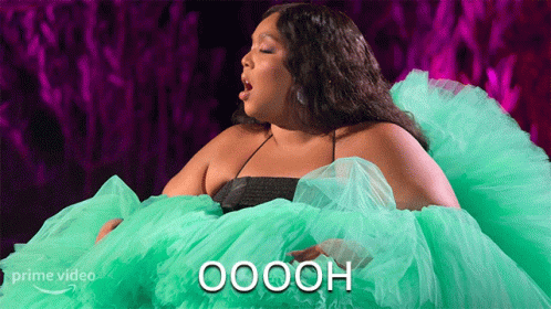 Woman in Green Dress Says Oooh