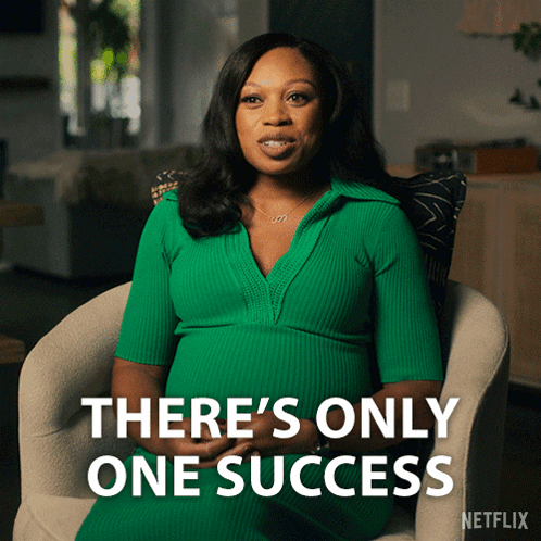 Woman in Green Dress With There's Only One Success