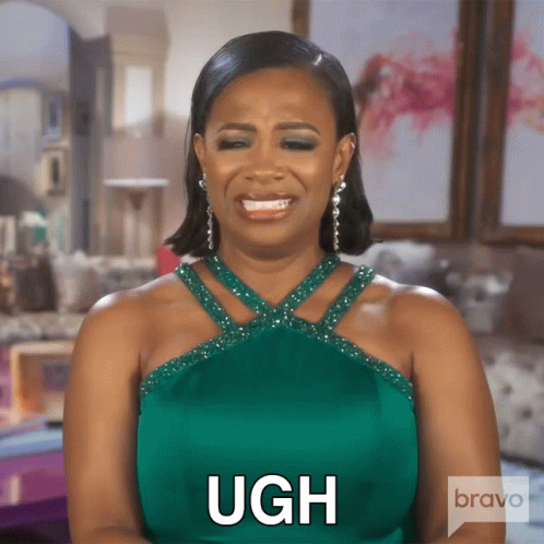 Woman in Green Dress With Ugh