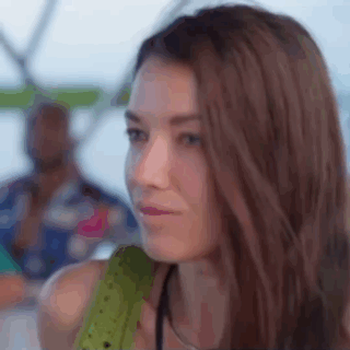 Woman in Green Shirt on Boat