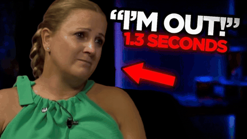Woman In Green Shirt Saying I'm Out GIF