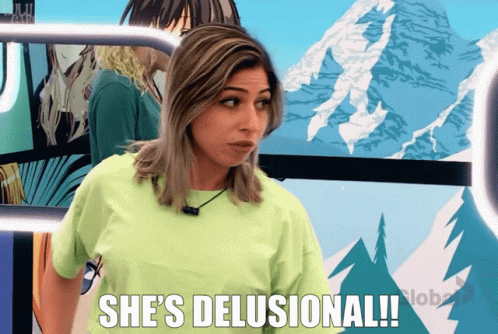 Woman In Green Shirt Saying She S Delusional GIF