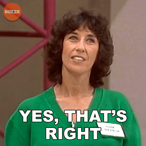 Woman in Green Shirt Saying Yes That's Right
