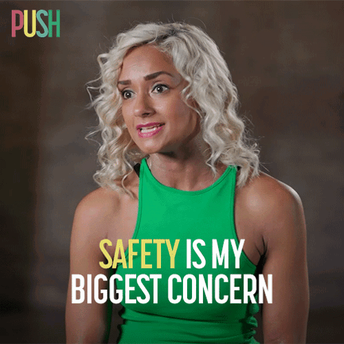 Woman In Green Tank Top Safety Is My Biggest Concern GIF