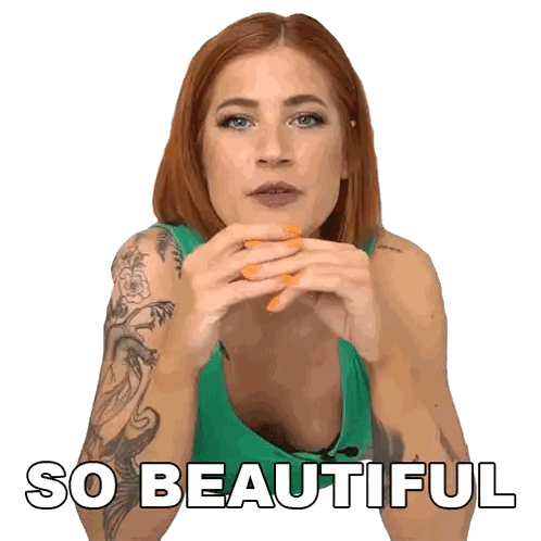 Woman in Green Tank Top Says So Beautiful