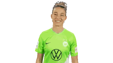 Woman In Green VW Shirt