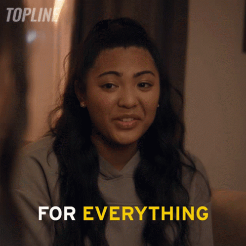 Woman in Grey Topline Sweatshirt Says For Everything