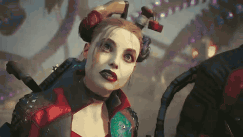 Woman In Harley Quinn Costume GIF