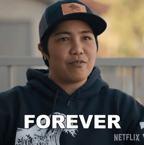 Woman in Hat and Hoodie Saying Forever Netflix Poster