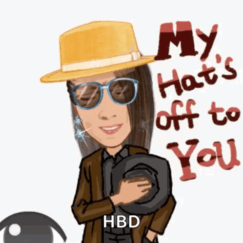Woman In Hat And Sunglasses My Hat's Off To You GIF