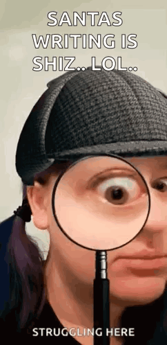 Woman in Hat Holding Magnifying Glass