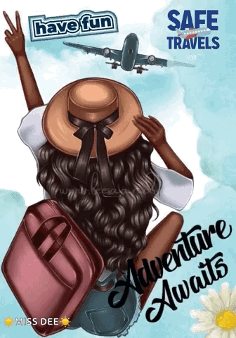 Woman in Hat Safe Travel Advertisement