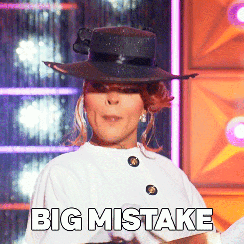 Woman in Hat Saying Big Mistake