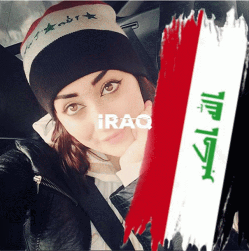 Woman in Hat Saying Iraq