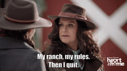 Woman In Hat Saying My Ranch My Rules GIF