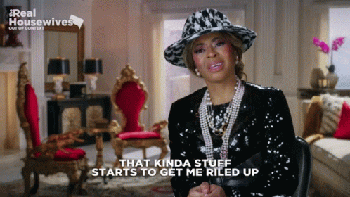 Woman in Hat Saying That Kinda Stuff Starts to Get Me Riled Up