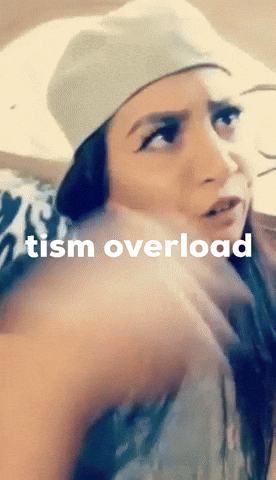 Woman in Hat Saying Tism Overload