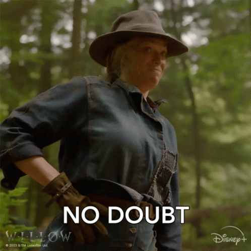 Woman in Hat Standing in Woods No Doubt