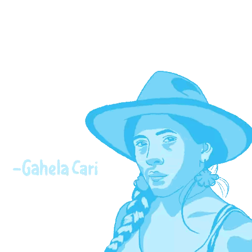 Woman in Hat with Gahela Cari Quote
