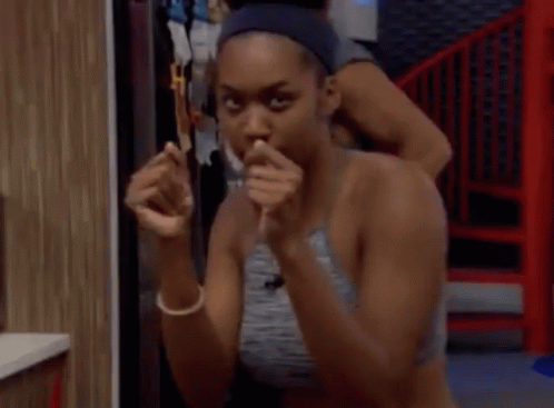 Woman In Headband Tank Top, Man Saying Bill GIF