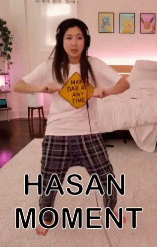 Woman In Headphones And Hasan Moment T-Shirt Dancing GIF