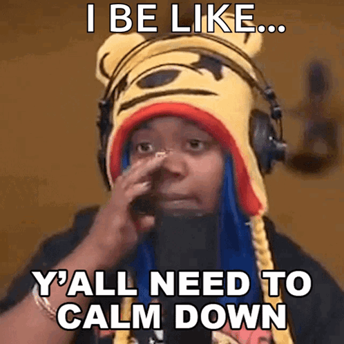 Woman in Headphones and Winnie the Pooh Hat Says I Be Like