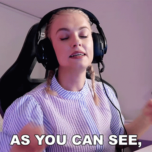 Woman In Headphones As You Can See GIF