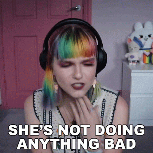 Woman in Headphones: She's Not Doing Anything Bad