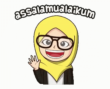 Woman In Hijab And Glasses Waving GIF