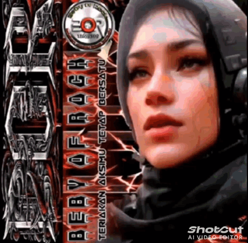 Woman in Hijab and Headphones with Baby of Rock Sign