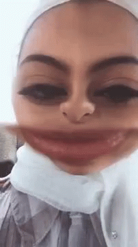 Woman in Hijab Making Funny Face