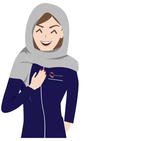 Woman in Hijab Saying Sabar