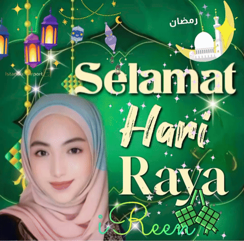 Woman in Hijab Selamat Hari Raya Reen