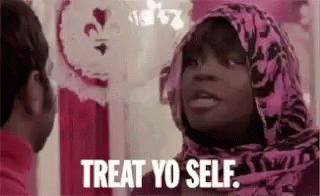 Woman In Hijab Talking To Man In Pink Room GIF