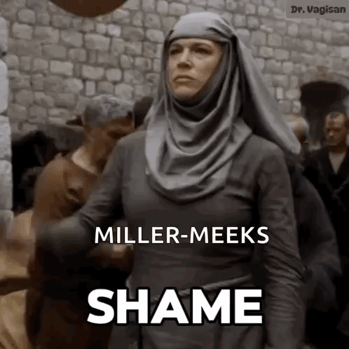Woman in Hijab with Miller Meeks Shame