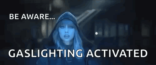 Woman in Hooded Jacket Dark Room Be Aware Gaslighting Activated