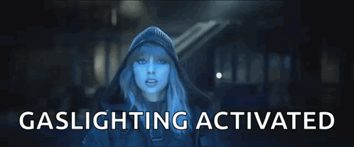 Woman in Hooded Jacket Saying Gaslighting Activated