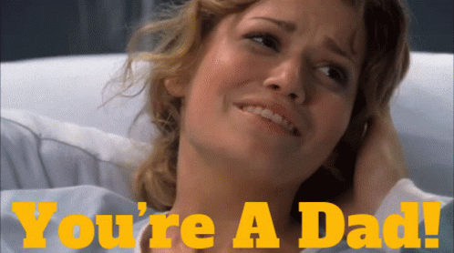 Woman in Hospital Bed Saying Youre a Dad