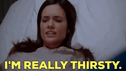 Woman in Hospital Bed Says I'm Really Thirsty