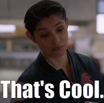 Woman in Jacket Saying That's Cool