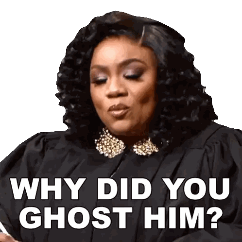 Woman in Judge Gown Asking Why Ghosted