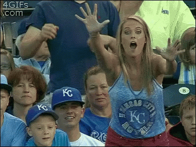 Woman in Kansas City Royals Shirt in Crowd