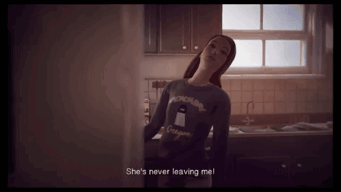 Woman in Kitchen Saying She Never Leaving Me