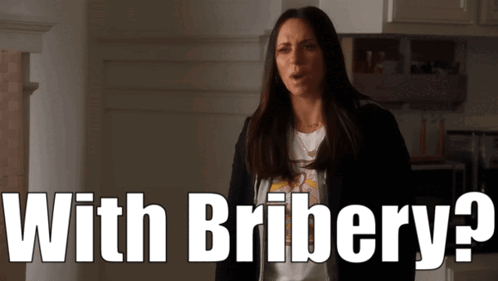 Woman in Kitchen With Bribery